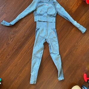 Gymshark Gray Leggings and Top Set